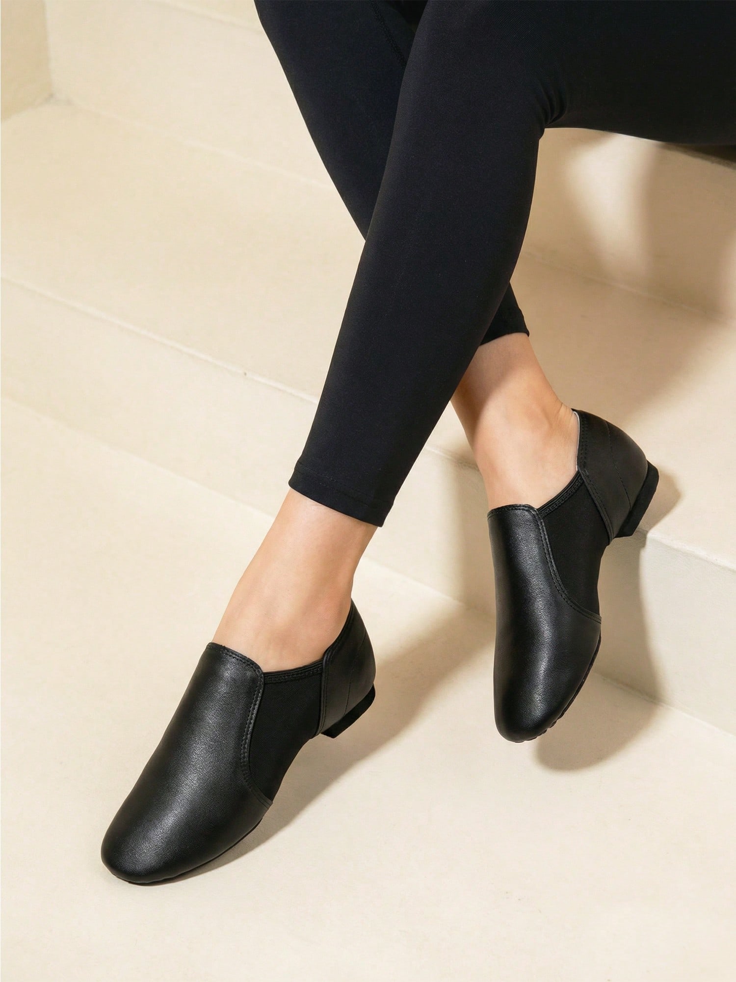 Sneakers - Chaussures de jazz en cuir souple,
