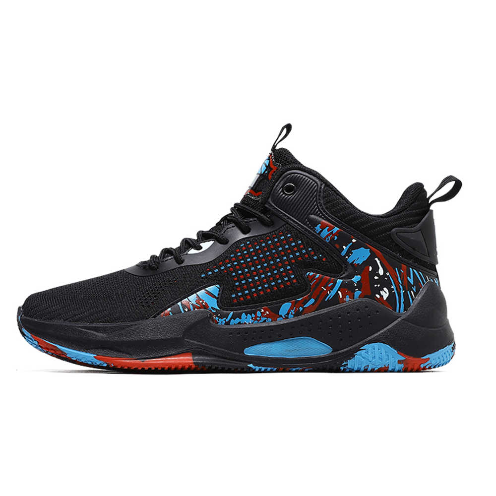 Baskets montantes en tissu pou - Knit Fabric Lace Up Sneakers avis et prix